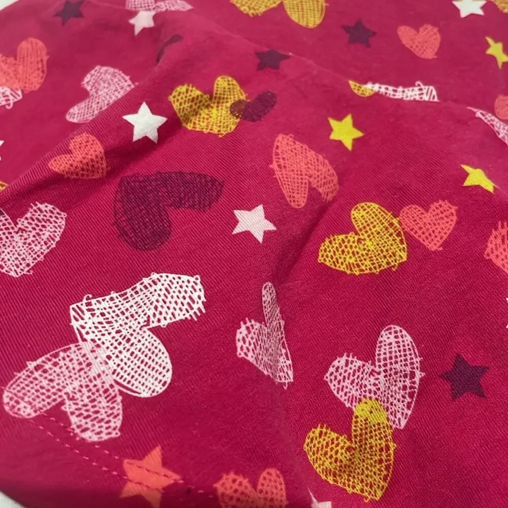 Lands End skort S 4 hot pink drop waist pull on style hearts biker shorts nwot